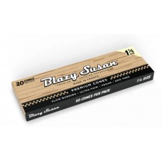 Blazy Susan Unbleached Pre Rolled Cones 1 1/4 12pk 20ct